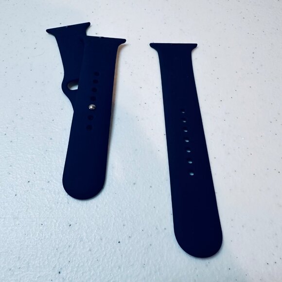 Sky-B Rose Gold Apple Watch Case and Blue Silicone Band Compatible with Series 4 - Picture 9 of 10